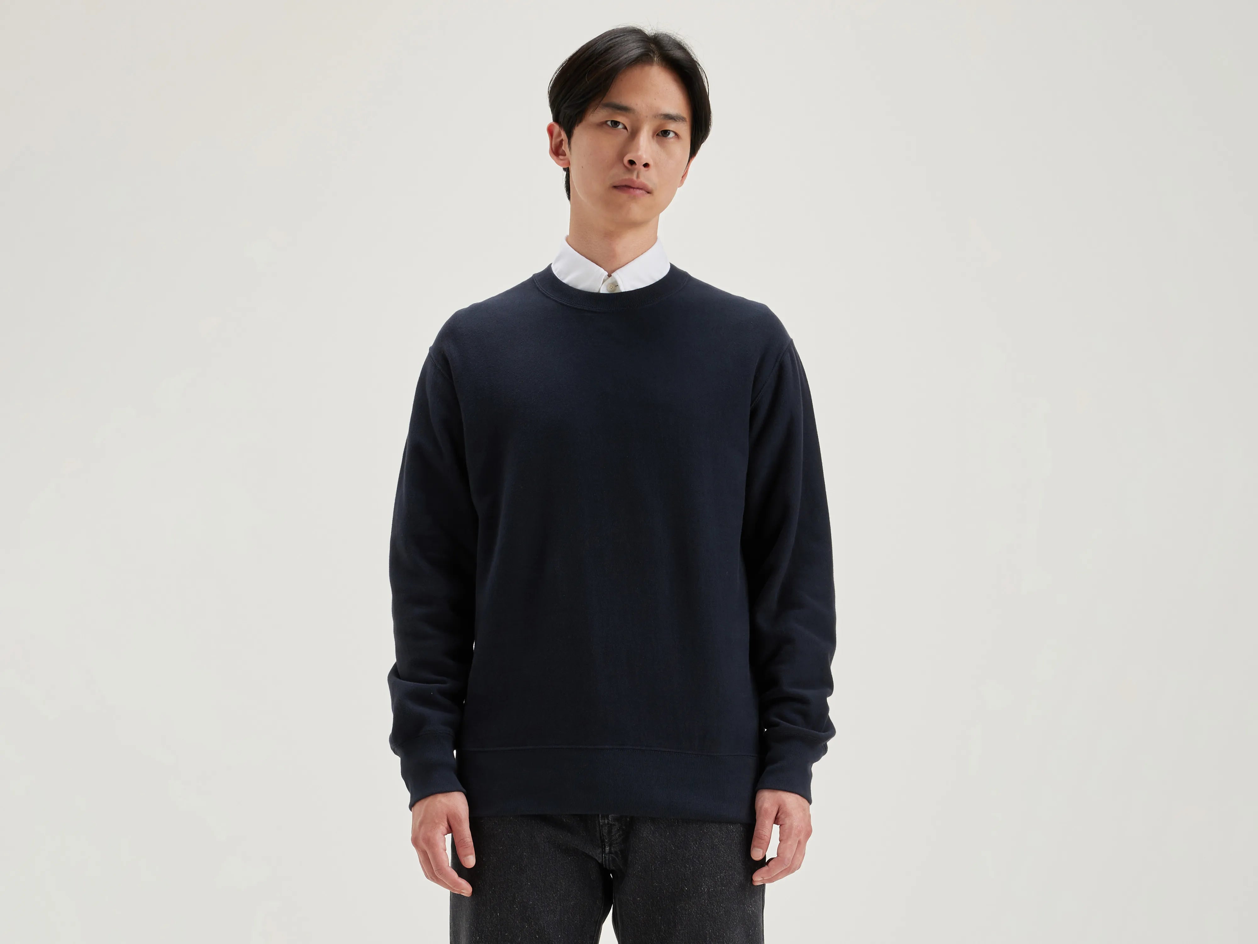 Zip - up men sweatshirt for easy on - and - offOrganic Cotton Men Sweatshirt for an Eco - Friendly ChoiceFlake crew-neck sweatshirt (242 / M / NAVY) Zip - up men sweatshirt for easy on - and - offOrganic Cotton Men Sweatshirt for an Eco - Friendly ChoiceFlake crew-neck sweatshirt (242 / M / NAVY)