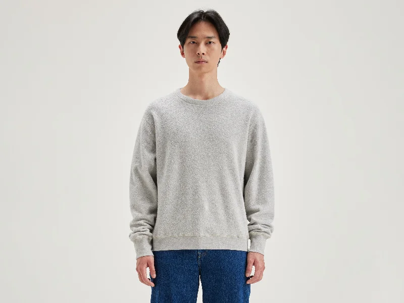 Men sweatshirt with a high - neck for added stylePuffer - Style Men Sweatshirt for Added Warmth and StyleMatt crew-neck sweatshirt (242 / M / H. GREY) Men sweatshirt with a high - neck for added stylePuffer - Style Men Sweatshirt for Added Warmth and StyleMatt crew-neck sweatshirt (242 / M / H. GREY)