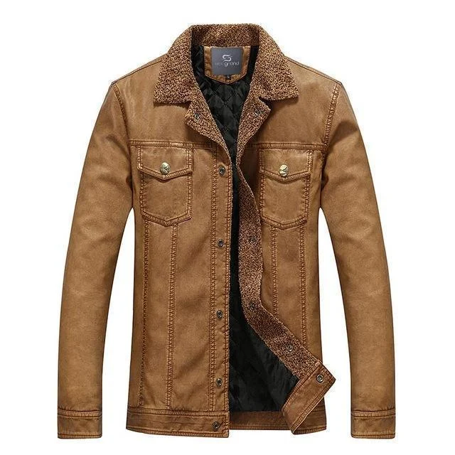 Men leather trench coats with a double - breasted design for a classic and sophisticated lookBelted Men Coat for a Defined Waist and Stylish SilhouetteMen's Jacket Leather Vintage Jacket Warm Men leather trench coats with a double - breasted design for a classic and sophisticated lookBelted Men Coat for a Defined Waist and Stylish SilhouetteMen's Jacket Leather Vintage Jacket Warm