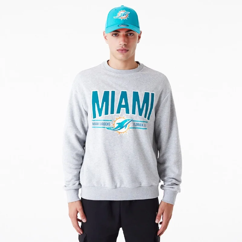 Organic cotton men hoodie for a sustainable and soft feelZip - Up Men Hoodie with Multiple Zipper PocketsMiami Dolphins NFL Wordmark Grey Oversized Crew Neck Sweatshirt Organic cotton men hoodie for a sustainable and soft feelZip - Up Men Hoodie with Multiple Zipper PocketsMiami Dolphins NFL Wordmark Grey Oversized Crew Neck Sweatshirt