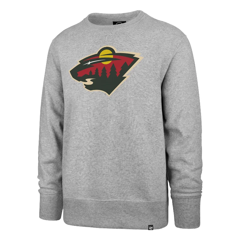 Hooded men sweatshirt with a drawstring closureRibbed - Cuff Men Sweatshirt for a Neat and Tidy LookMINNESOTA WILD IMPRINT '47 HEADLINE CREW Hooded men sweatshirt with a drawstring closureRibbed - Cuff Men Sweatshirt for a Neat and Tidy LookMINNESOTA WILD IMPRINT '47 HEADLINE CREW