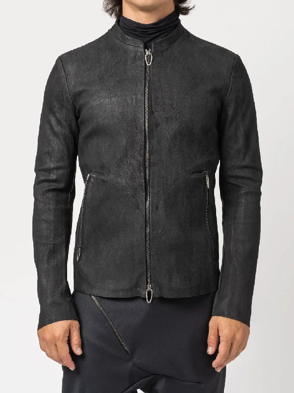 Men leather blazers with a modern fit for a stylish office - to - evening optionTrench - Style Men Coat with a Classic and Timeless AppealBlack Textured Leather Jacket