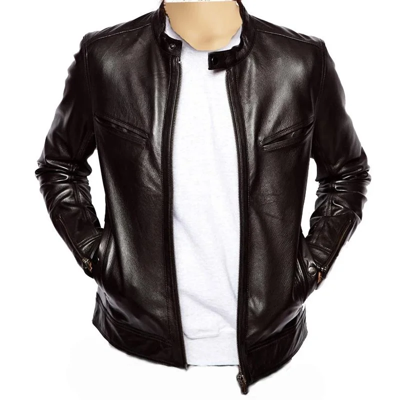 Men leather vests with a zip - front for easy layering and a cool biker - inspired styleDouble - Breasted Men Coat for a Formal and Elegant LookPlain black moto style jacket Men leather vests with a zip - front for easy layering and a cool biker - inspired styleDouble - Breasted Men Coat for a Formal and Elegant LookPlain black moto style jacket