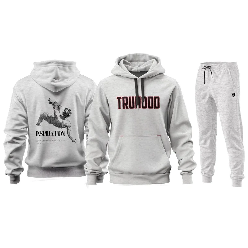 Organic cotton men hoodie for a sustainable and soft feelZip - Up Men Hoodie with Multiple Zipper PocketsPremium Men's Grey & White Hoodie Tracksuit Set | Light, Dark, Charcoal Options | OG Embroidery Organic cotton men hoodie for a sustainable and soft feelZip - Up Men Hoodie with Multiple Zipper PocketsPremium Men's Grey & White Hoodie Tracksuit Set | Light, Dark, Charcoal Options | OG Embroidery