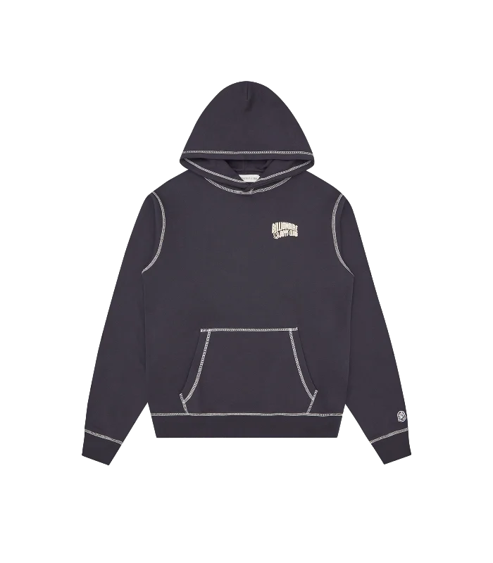 Tech - friendly men hoodie with a built - in headphone jackCompression - Fit Men Hoodie for Muscle Support during ExerciseSMALL ARCH LOGO CONTRAST STITCH POPOVER - NAVY Tech - friendly men hoodie with a built - in headphone jackCompression - Fit Men Hoodie for Muscle Support during ExerciseSMALL ARCH LOGO CONTRAST STITCH POPOVER - NAVY