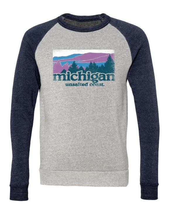 Men sweatshirt with a pocket for convenienceReflective - Trim Men Sweatshirt for Nighttime VisibilityPURPLE LANDSCAPE Men sweatshirt with a pocket for convenienceReflective - Trim Men Sweatshirt for Nighttime VisibilityPURPLE LANDSCAPE