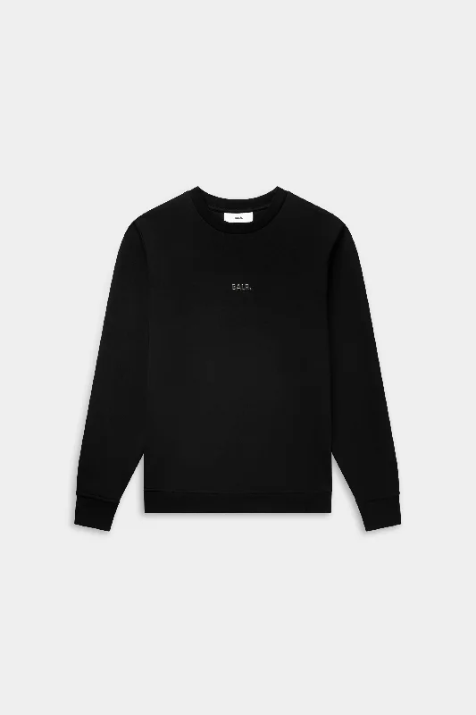 Men sweatshirt with a high - neck for added stylePuffer - Style Men Sweatshirt for Added Warmth and StyleQ-Series Regular Fit Crewneck Jet Black Men sweatshirt with a high - neck for added stylePuffer - Style Men Sweatshirt for Added Warmth and StyleQ-Series Regular Fit Crewneck Jet Black