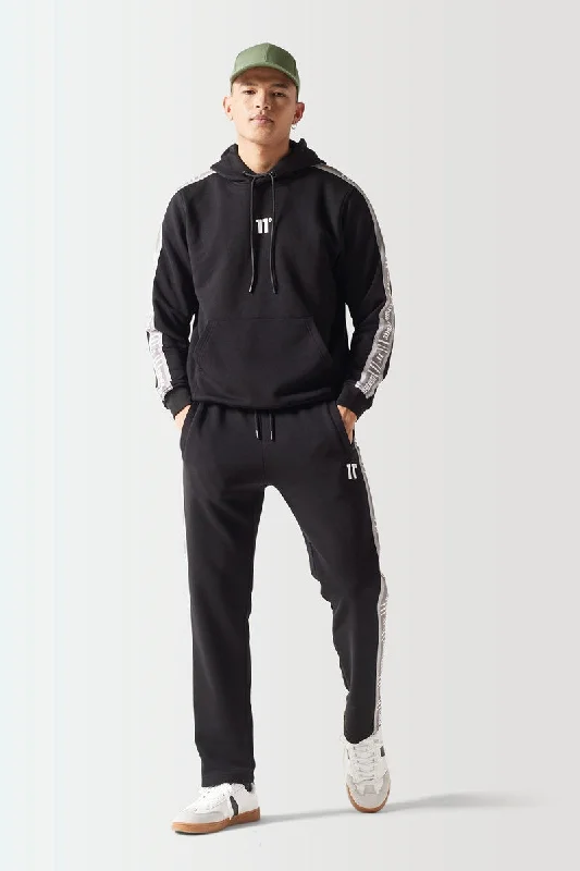 Men hoodie for gym workouts with moisture - wicking technologyEmbroidered Patch Men Hoodie with a Vintage - Inspired DesignRetro Taped Hoodie - Black Men hoodie for gym workouts with moisture - wicking technologyEmbroidered Patch Men Hoodie with a Vintage - Inspired DesignRetro Taped Hoodie - Black
