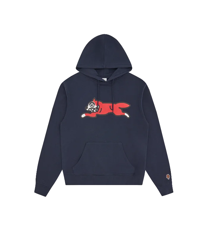 Graphic - printed men hoodie with anime motifs for otaku fansGraphic - Art Men Hoodie with Unique and Eye - Catching PrintsRUNNING DOG POPOVER HOOD - NAVY Graphic - printed men hoodie with anime motifs for otaku fansGraphic - Art Men Hoodie with Unique and Eye - Catching PrintsRUNNING DOG POPOVER HOOD - NAVY