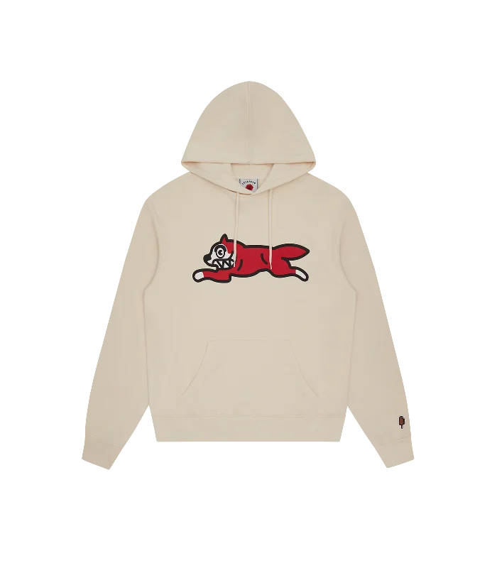 Oversized men hoodie with dropped shoulders for a streetwear lookDrawstring - Adjustable Men Hoodie for a Custom FitRUNNING DOG POPOVER HOOD - OFF WHITE Oversized men hoodie with dropped shoulders for a streetwear lookDrawstring - Adjustable Men Hoodie for a Custom FitRUNNING DOG POPOVER HOOD - OFF WHITE