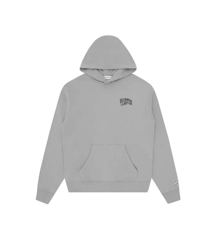 Luxury men hoodie made from cashmere - blend materialMesh - Lined Men Hoodie for Breathability during WorkoutsSMALL ARCH LOGO POPOVER HOOD - GREY/NAVY LOGO Luxury men hoodie made from cashmere - blend materialMesh - Lined Men Hoodie for Breathability during WorkoutsSMALL ARCH LOGO POPOVER HOOD - GREY/NAVY LOGO