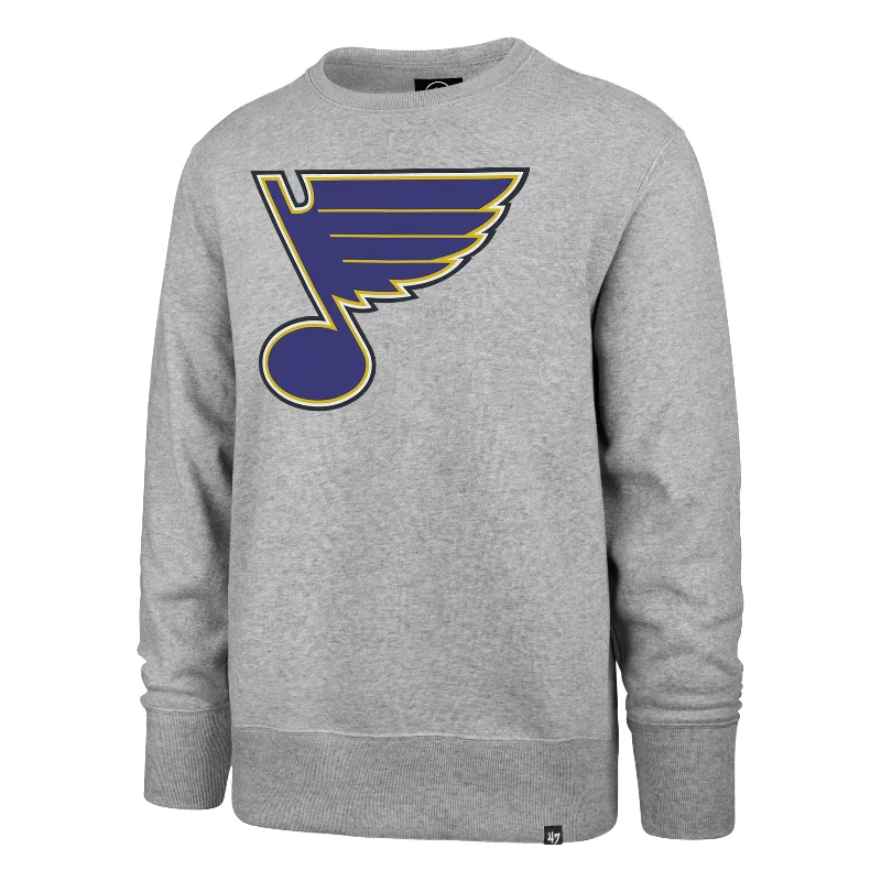 Men sweatshirt for outdoor adventures like hikingOpen - Knit Men Sweatshirt with a Breathable and Textured DesignST. LOUIS BLUES IMPRINT '47 HEADLINE CREW Men sweatshirt for outdoor adventures like hikingOpen - Knit Men Sweatshirt with a Breathable and Textured DesignST. LOUIS BLUES IMPRINT '47 HEADLINE CREW