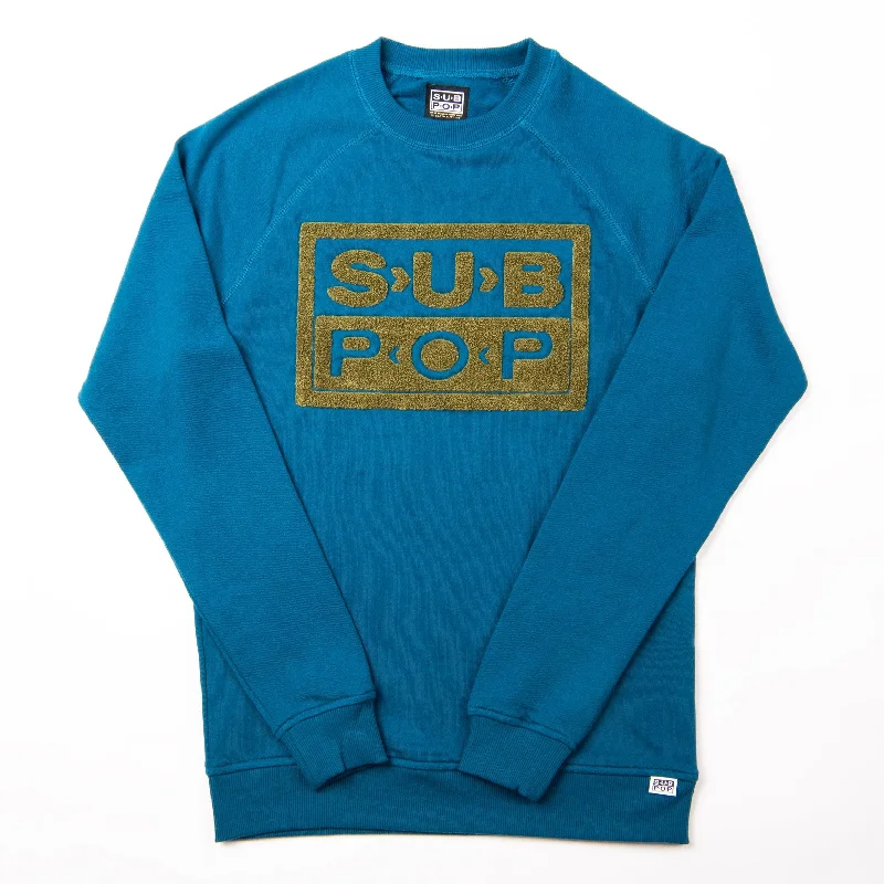Zip - up men sweatshirt for easy on - and - offOrganic Cotton Men Sweatshirt for an Eco - Friendly ChoiceSub Fuzz Sweatshirt Blue w/Olive