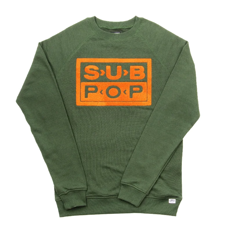 Men sweatshirt with a high - neck for added stylePuffer - Style Men Sweatshirt for Added Warmth and StyleSub Fuzz Sweatshirt Olive w/Orange Men sweatshirt with a high - neck for added stylePuffer - Style Men Sweatshirt for Added Warmth and StyleSub Fuzz Sweatshirt Olive w/Orange