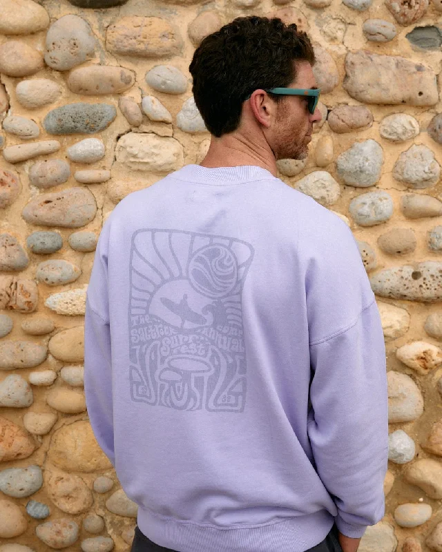 Oversized men hoodie with dropped shoulders for a streetwear lookDrawstring - Adjustable Men Hoodie for a Custom FitSurf Fest - Mens Oversized Sweatshirt - Lilac Oversized men hoodie with dropped shoulders for a streetwear lookDrawstring - Adjustable Men Hoodie for a Custom FitSurf Fest - Mens Oversized Sweatshirt - Lilac