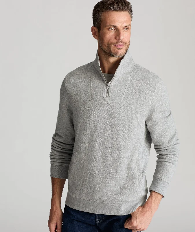 Men sweatshirt with a pocket for convenienceReflective - Trim Men Sweatshirt for Nighttime VisibilityTextured Quarter-Zip Sweater Men sweatshirt with a pocket for convenienceReflective - Trim Men Sweatshirt for Nighttime VisibilityTextured Quarter-Zip Sweater