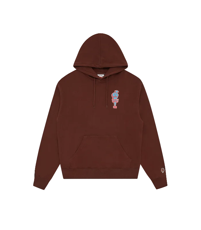 Organic cotton men hoodie for a sustainable and soft feelZip - Up Men Hoodie with Multiple Zipper PocketsWE SERVE IT BEST POPOVER HOOD - BROWN