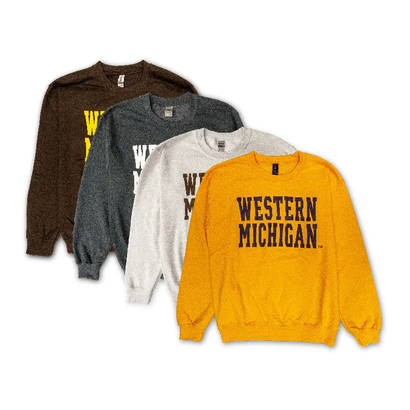 Slim - fit men sweatshirt to show off your physiqueHooded Men Sweatshirt with a Detachable Hood OptionWestern Michigan Classic Crewneck Slim - fit men sweatshirt to show off your physiqueHooded Men Sweatshirt with a Detachable Hood OptionWestern Michigan Classic Crewneck
