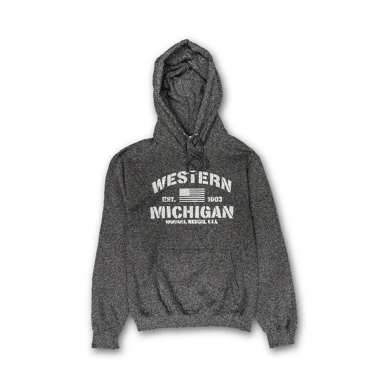 Men hoodie with a kangaroo pocket and ribbed cuffsSleeveless Men Hoodie for a Sporty and Edgy StyleWestern Michigan Flag Hoodie Men hoodie with a kangaroo pocket and ribbed cuffsSleeveless Men Hoodie for a Sporty and Edgy StyleWestern Michigan Flag Hoodie