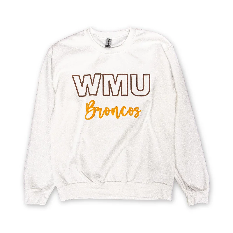 Striped men sweatshirt with a nautical themeFitted Men Sweatshirt for a Modern and Sleek AppearanceWMU Broncos Puff Crew Striped men sweatshirt with a nautical themeFitted Men Sweatshirt for a Modern and Sleek AppearanceWMU Broncos Puff Crew