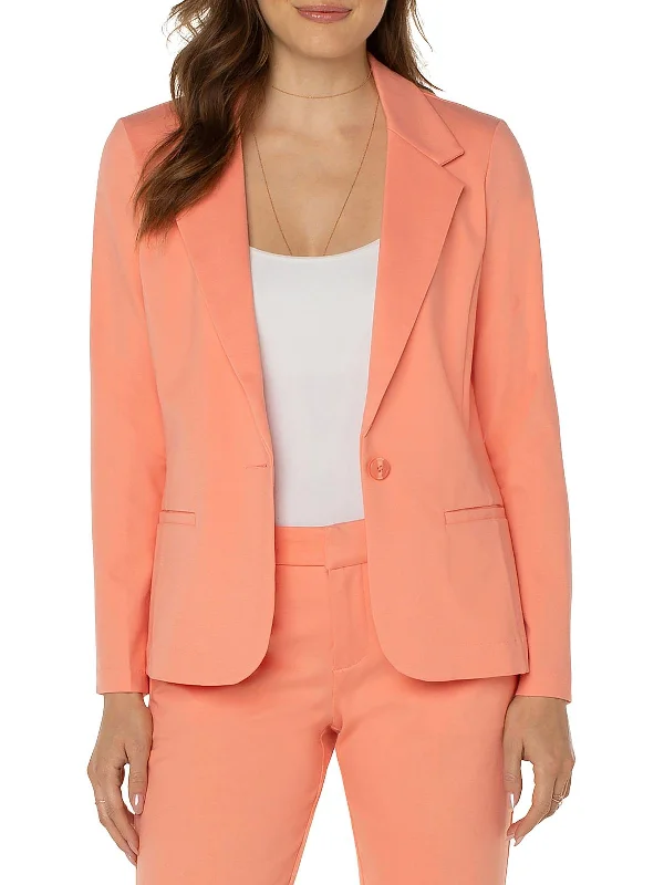 Womens Fitted Formal One-Button Blazer