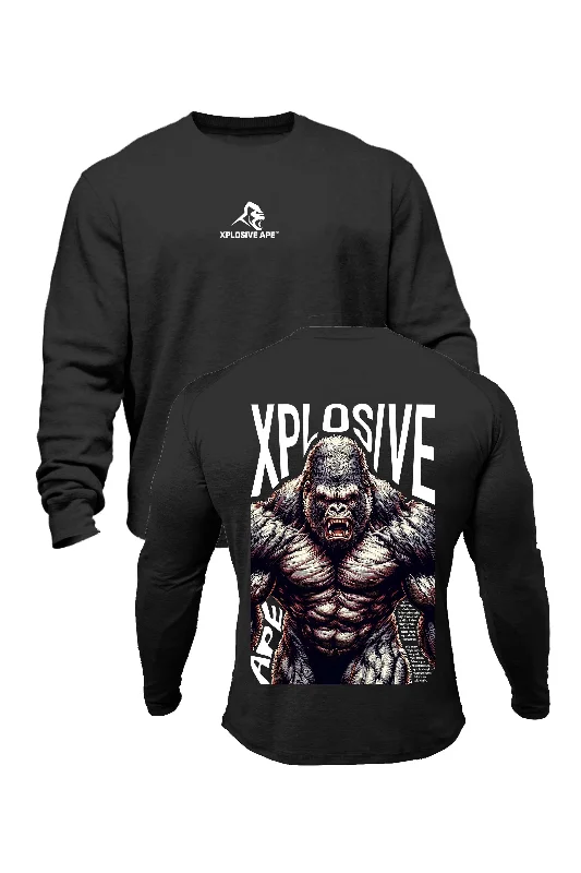 Men sweatshirt with a pocket for convenienceReflective - Trim Men Sweatshirt for Nighttime VisibilityXAPE Dominance Sweatshirt - Black Men sweatshirt with a pocket for convenienceReflective - Trim Men Sweatshirt for Nighttime VisibilityXAPE Dominance Sweatshirt - Black