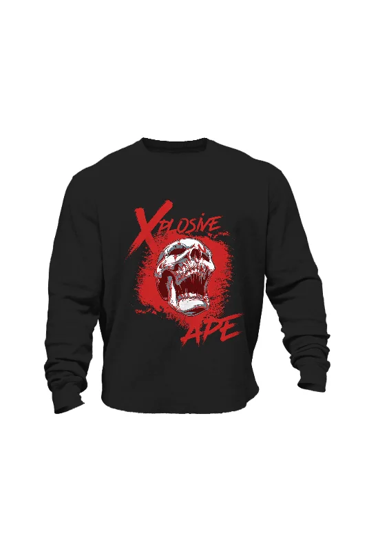 Retro - style men sweatshirt inspired by the 80sPullover Men Sweatshirt with a Cozy and Comfortable FeelXAPE Massacre Sweatshirt Retro - style men sweatshirt inspired by the 80sPullover Men Sweatshirt with a Cozy and Comfortable FeelXAPE Massacre Sweatshirt