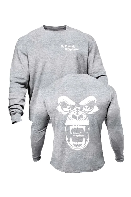 Striped men sweatshirt with a nautical themeFitted Men Sweatshirt for a Modern and Sleek AppearanceXAPE Primal Rage V1 Sweatshirt - Grey Marl Striped men sweatshirt with a nautical themeFitted Men Sweatshirt for a Modern and Sleek AppearanceXAPE Primal Rage V1 Sweatshirt - Grey Marl