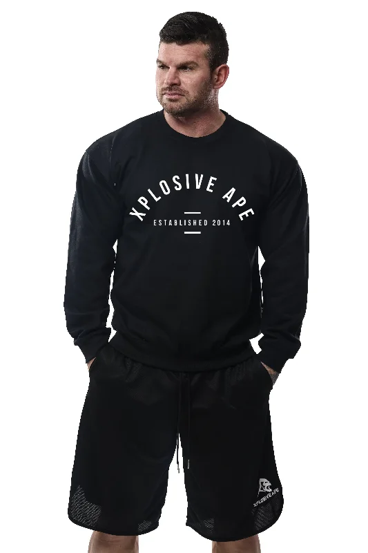 Lightweight men sweatshirt for spring and autumnBrushed - Inside Men Sweatshirt for Extra SoftnessXAPE Virtue Sweatshirt - Black Lightweight men sweatshirt for spring and autumnBrushed - Inside Men Sweatshirt for Extra SoftnessXAPE Virtue Sweatshirt - Black