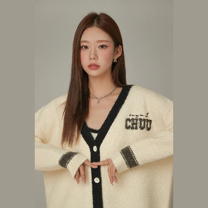 Line Varsity Knit Cardigan