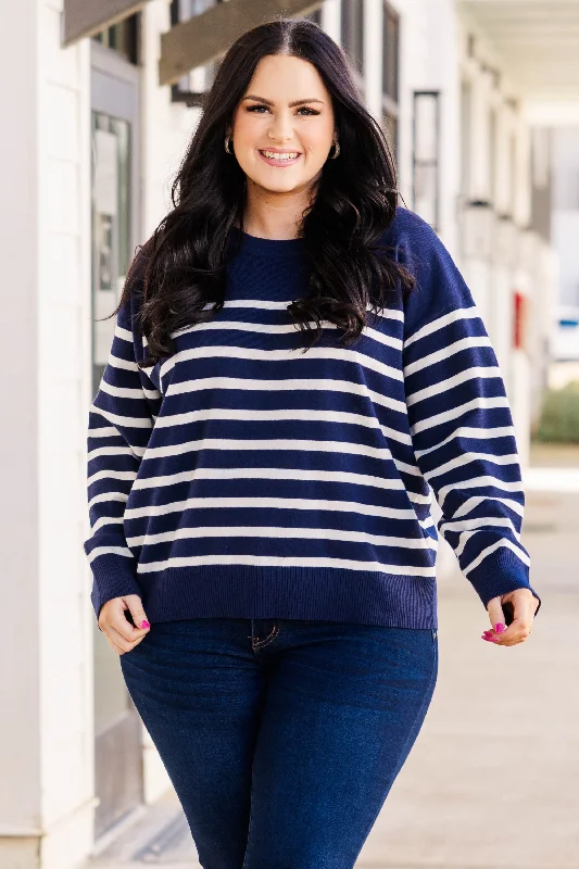 Dreams in December Sweater, Navy