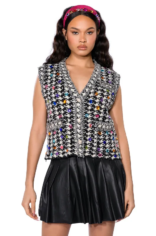 GLAM LIFE ONLY GEM SWEATER VEST