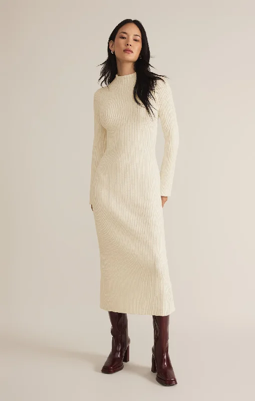 Kass Mock Neck Sweater Midi Dress