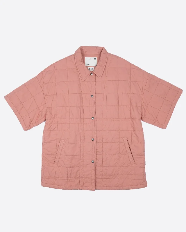 Kyoto Overshirt Cotton Quilt Old Rose