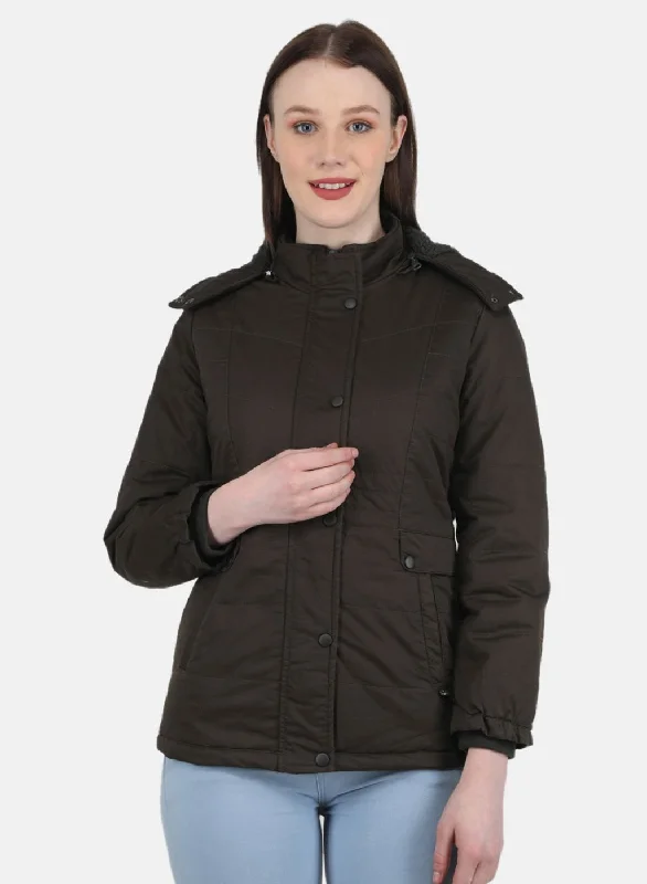 Women Olive Solid Jacket