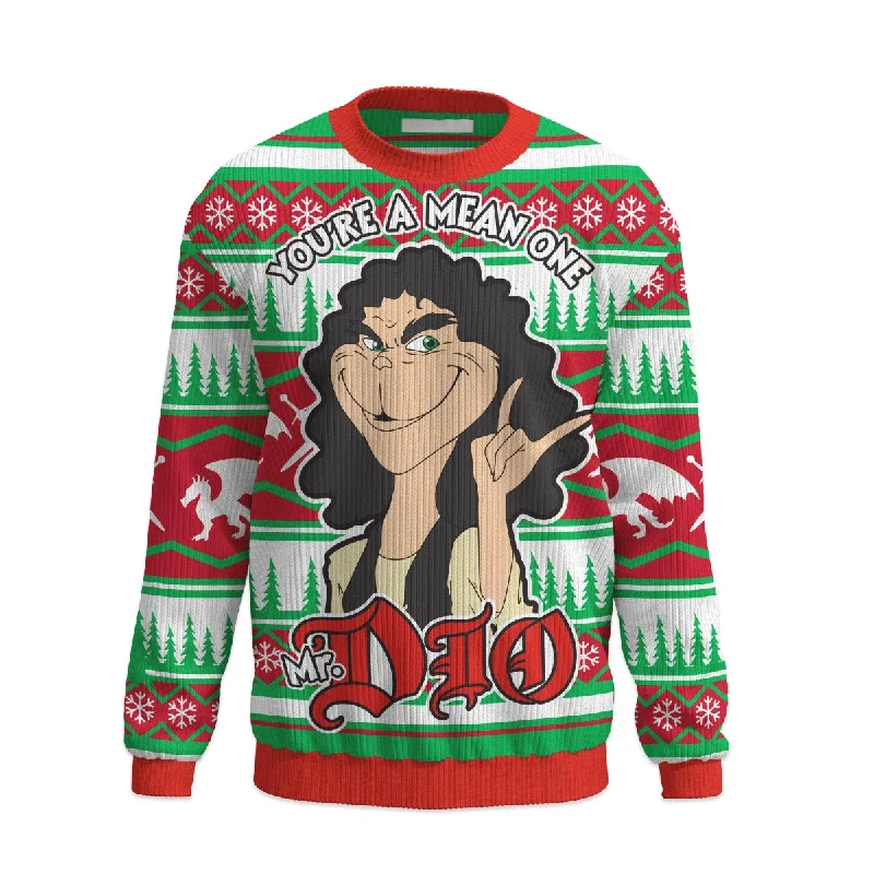 2024 "Mean One" Mr. Ronnie James Dio Ugly Christmas Sweater