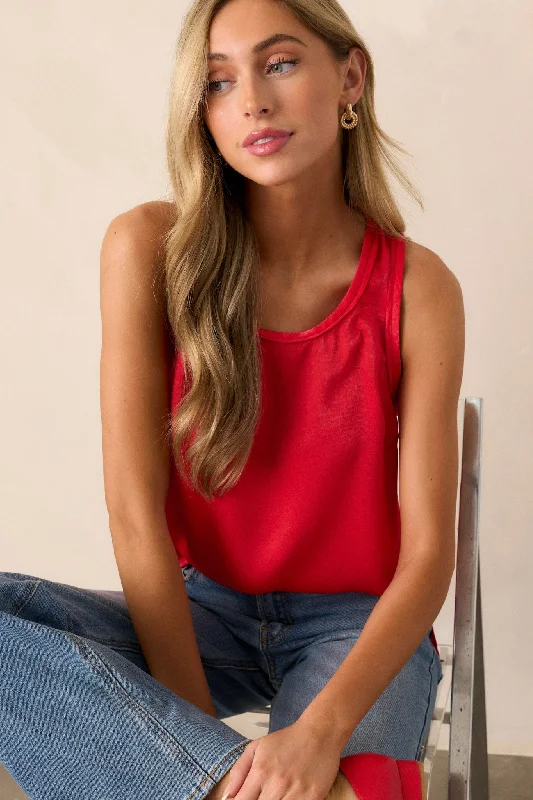 Back To The Basics Red Tank Top