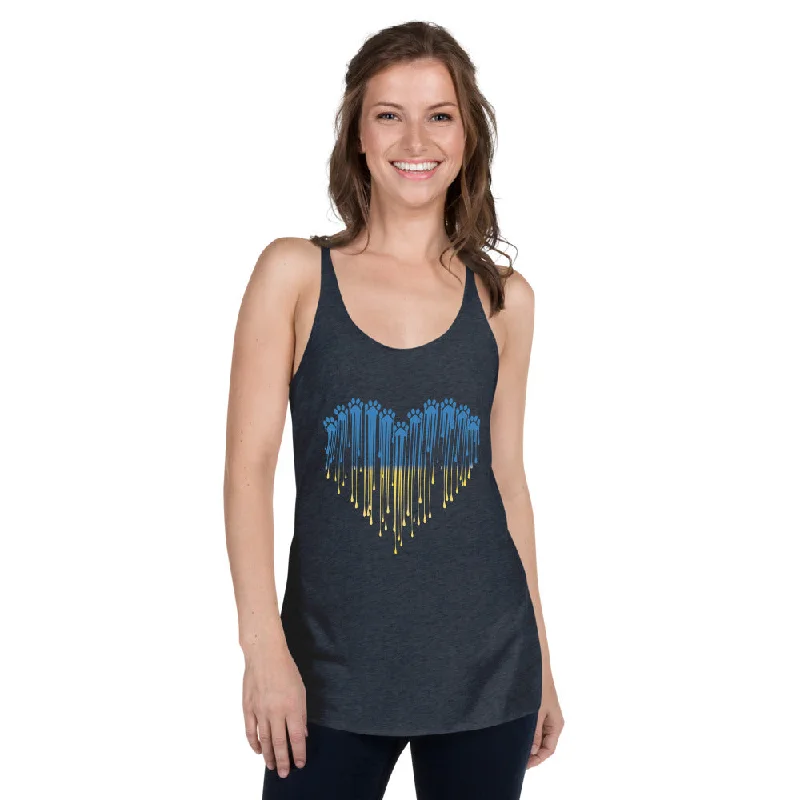 Paw Love For Ukraine Women's Racerback Tank