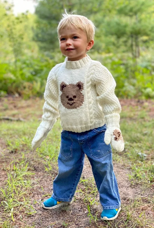 Teddy Bear Pullover & Mitts