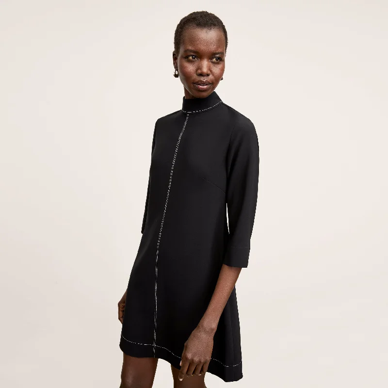 Kinsley Dress - Everyday Crepe :: Black