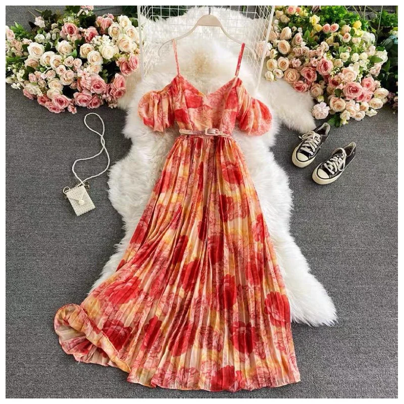 Wrap - Style Women Dress with Adjustable Fit for All Body Types Wrap - Style Women Dress with Adjustable Fit for All Body Types Cathy Pleated Dress