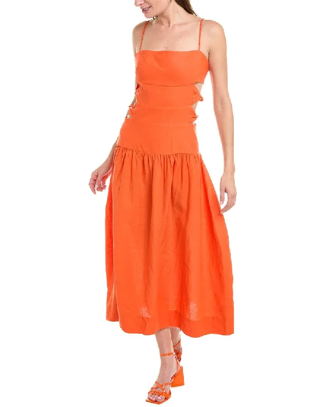Ruffled Women Dress with Multiple Layers for a Playful and Girly Style Ruffled Women Dress with Multiple Layers for a Playful and Girly Style FARM Rio Cutout Linen-Blend Midi Dress