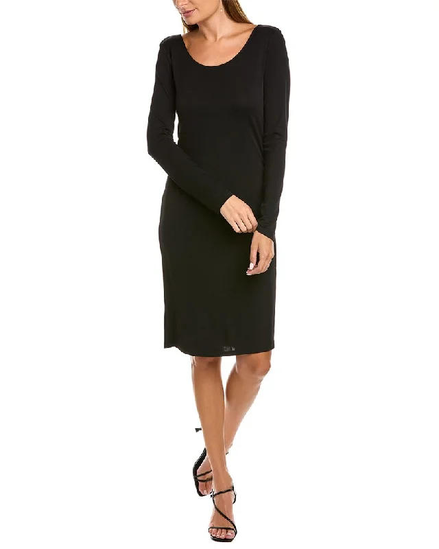 Sleeveless Women Dress in Bright Colors for Summer Parties Sleeveless Women Dress in Bright Colors for Summer Parties Josie Natori Drape Back Midi Dress