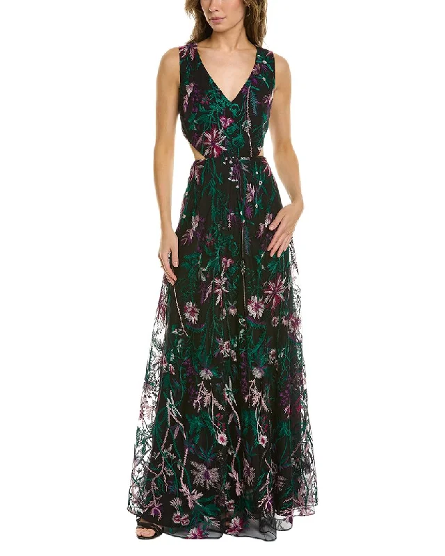 Strapless Women Dress with a Built - in Bra for Comfort and Support Strapless Women Dress with a Built - in Bra for Comfort and Support Marchesa Notte Sleeveless Gown