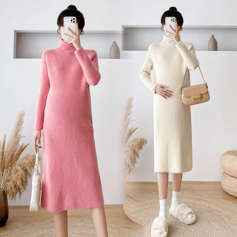 Backless Women Dress for a Sexy and Alluring Look at Evening Events Backless Women Dress for a Sexy and Alluring Look at Evening Events NiDELL . New Maternity Dress Mid-Length Dress Fashion Autumn and Winter Clothes for Pregnant Women Sweater