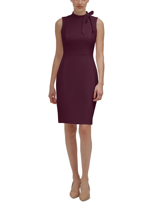 Mermaid - Style Women Dress with a Fitted Silhouette for Special Occasions Mermaid - Style Women Dress with a Fitted Silhouette for Special Occasions Petites Womens Bow-Neck Knee Sheath Dress