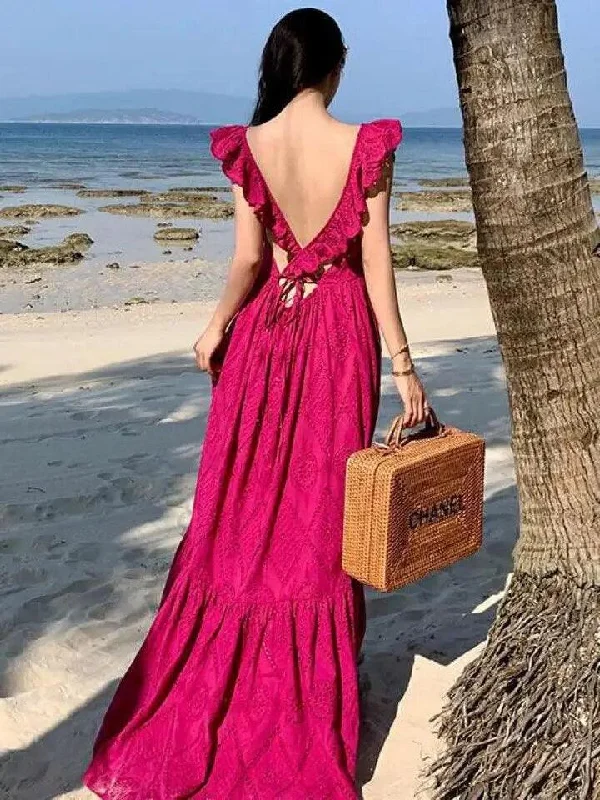 Printed Abstract Women Dress for a Modern and Artistic Appeal Printed Abstract Women Dress for a Modern and Artistic Appeal Saz Summer Maxi Dress in Pink