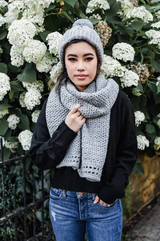 Linen scarf with a natural, breezy feel for outdoor activitiesCrochet Kit - Marlo Hat + Scarf