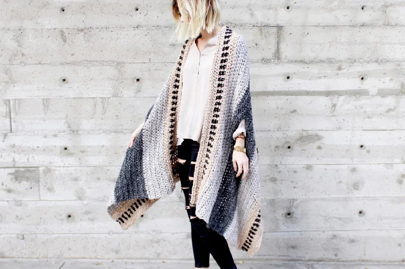 Scarf with a reversible design, two different colors or patternsCrochet Kit - Saddlebrook Cape Scarf Scarf with a reversible design, two different colors or patternsCrochet Kit - Saddlebrook Cape Scarf