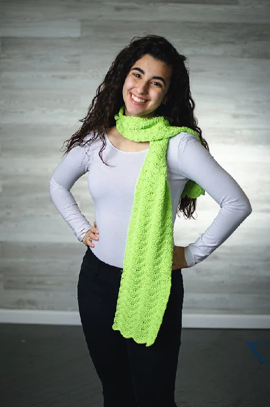Pashmina scarf with a fringed edge for a bohemian lookCrochet Ripple Scarf